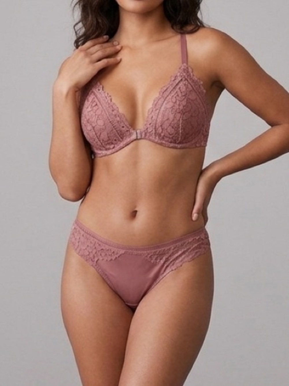 Victoria's Secret Fancy Back Bra 34D and Thong Panty SM Set